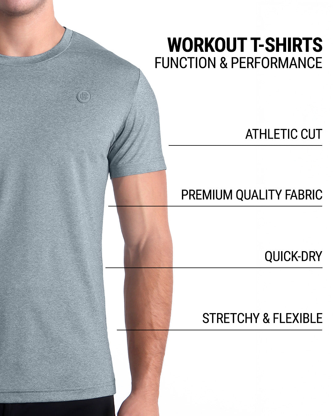 COMPOUND GREY - Fitness T-Shirt