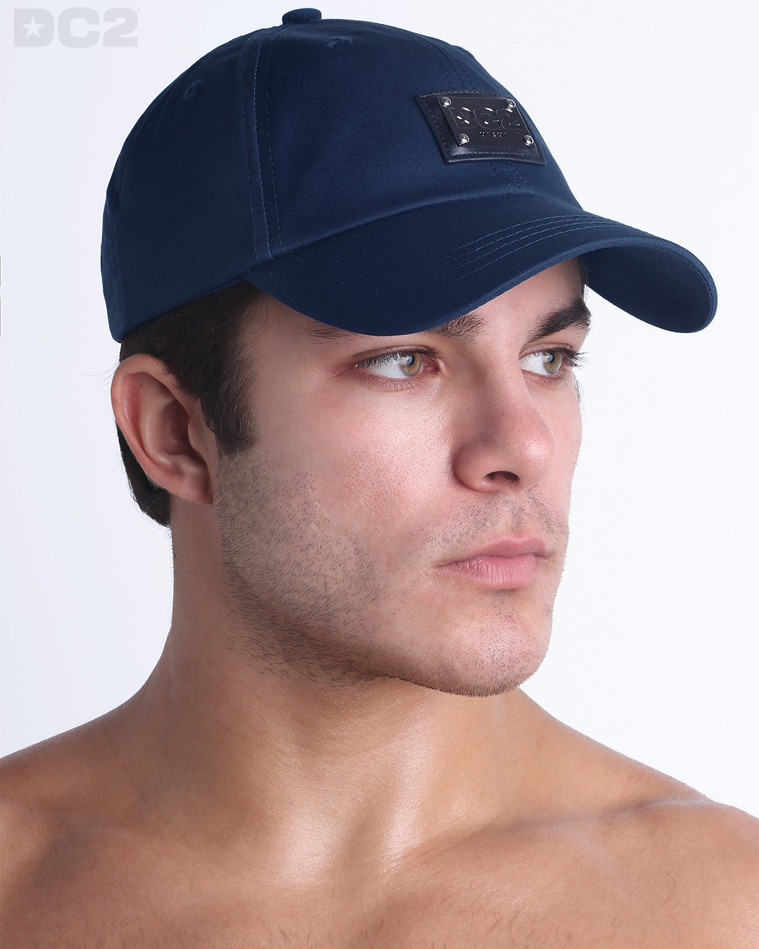 Side view of the Chillax Cap in NAVY BLUE, a dark blue color, features ventilation eyelets on the cap to provide extra breathability, perfect for active wear.