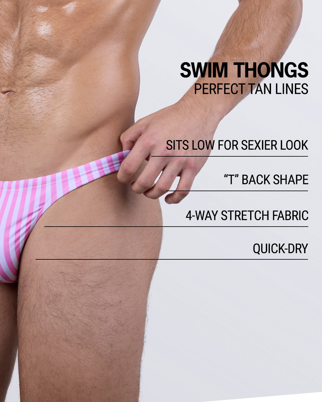 FAST LINES (CHILL PINK) - Swim Thong