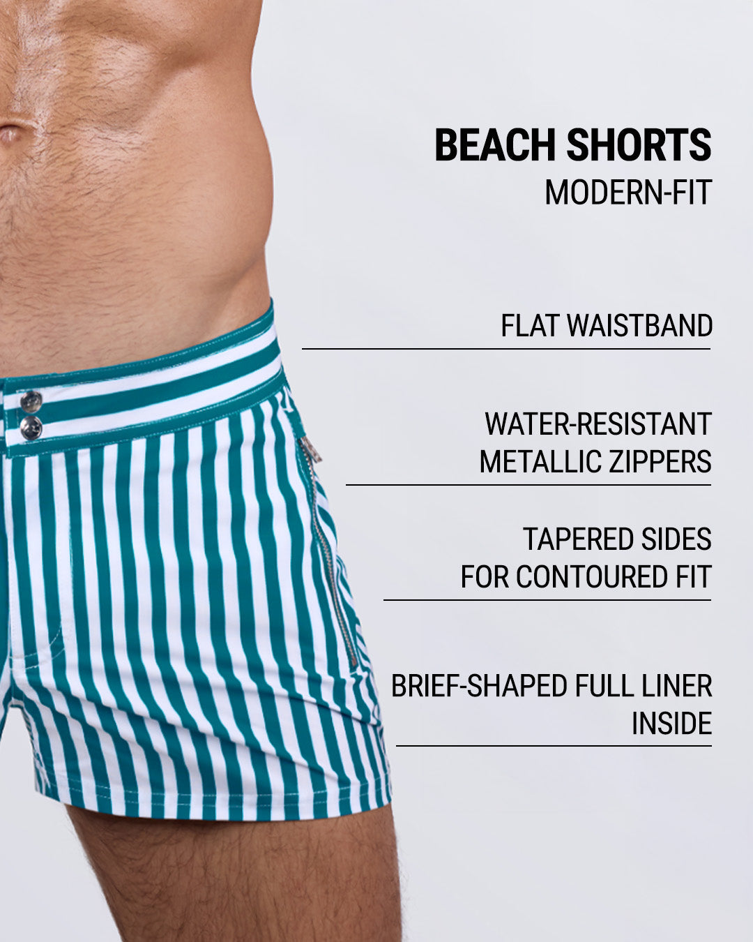 FAST LINES (PACIFIC GREEN) - Beach Shorts