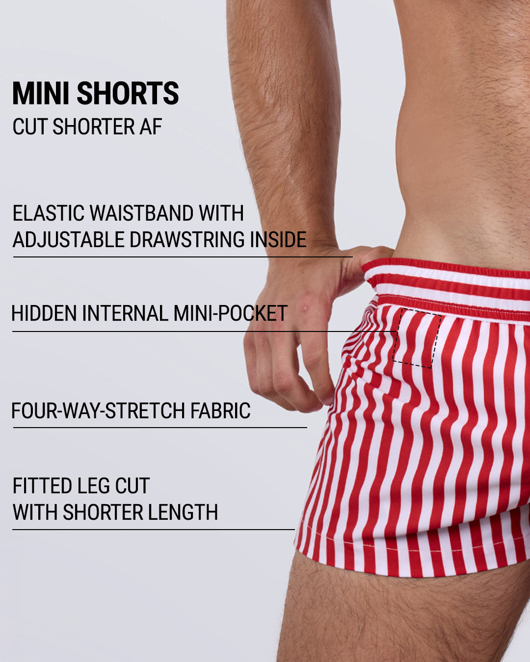 FAST LINES (RAPID RED) - Mini Shorts