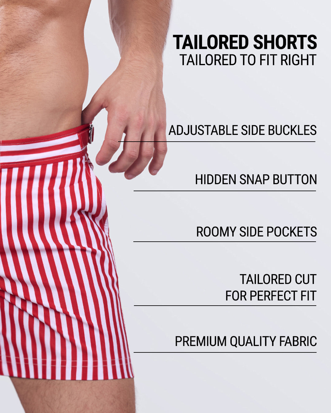FAST LINES (RAPID RED) - Tailored Shorts