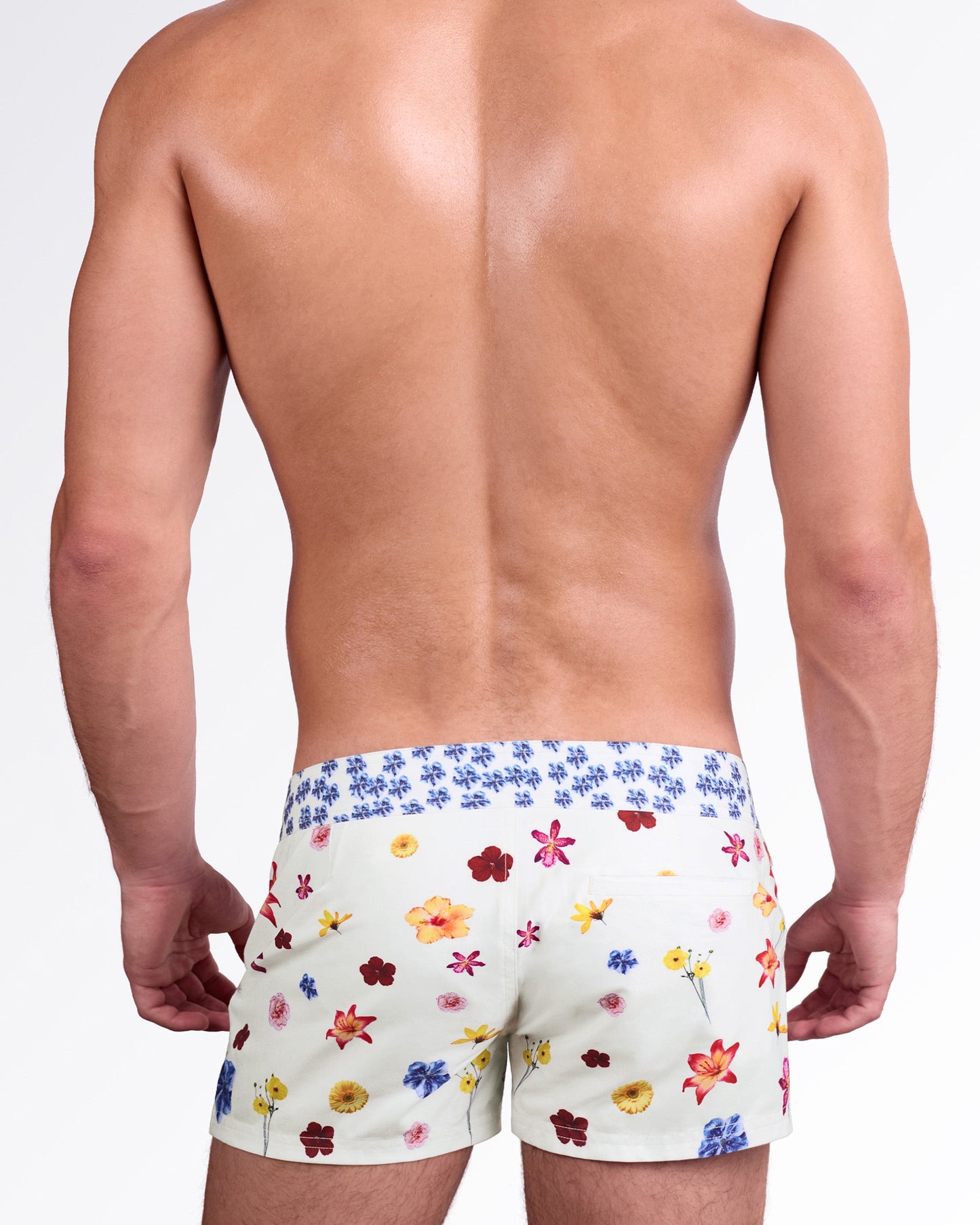 FLOWER POWERS (CREAM) - Beach Shorts