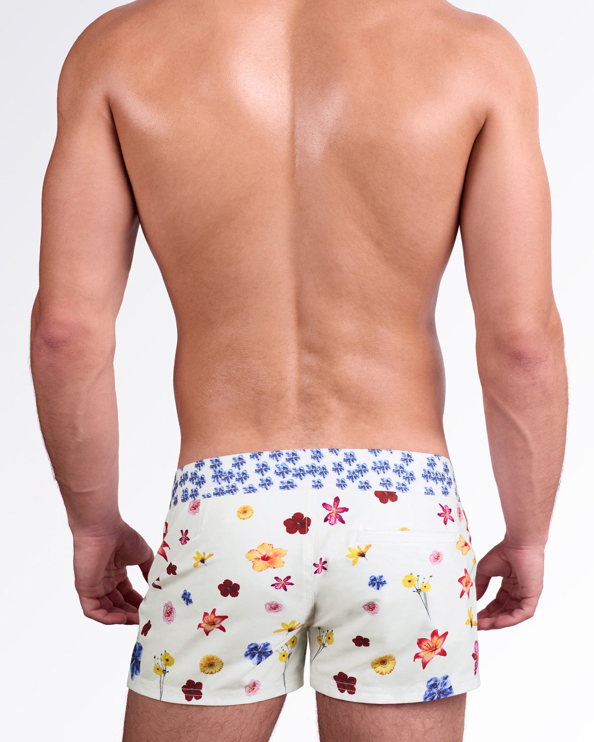 FLOWER POWERS (CREAM) - Beach Shorts