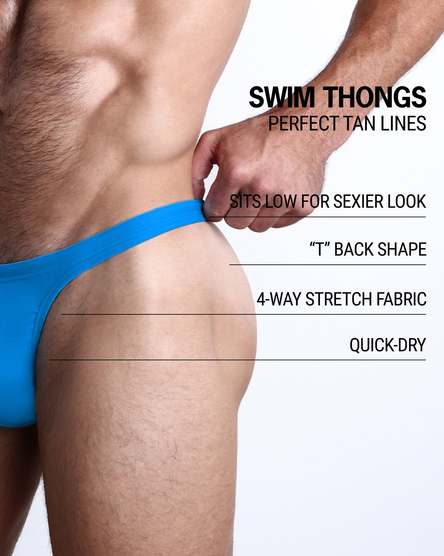 NEW WAVE BLUE - Swim Thong