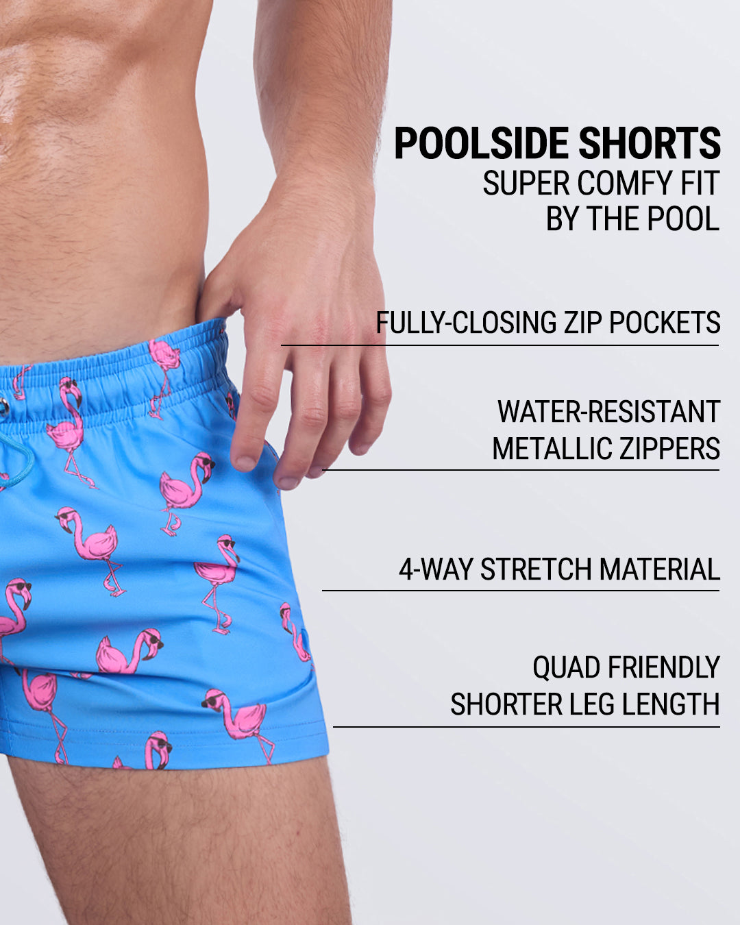 PINK FLAMINGOS - Poolside Shorts
