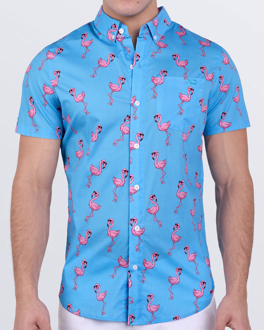 PINK FLAMINGOS - Cotton Shirt