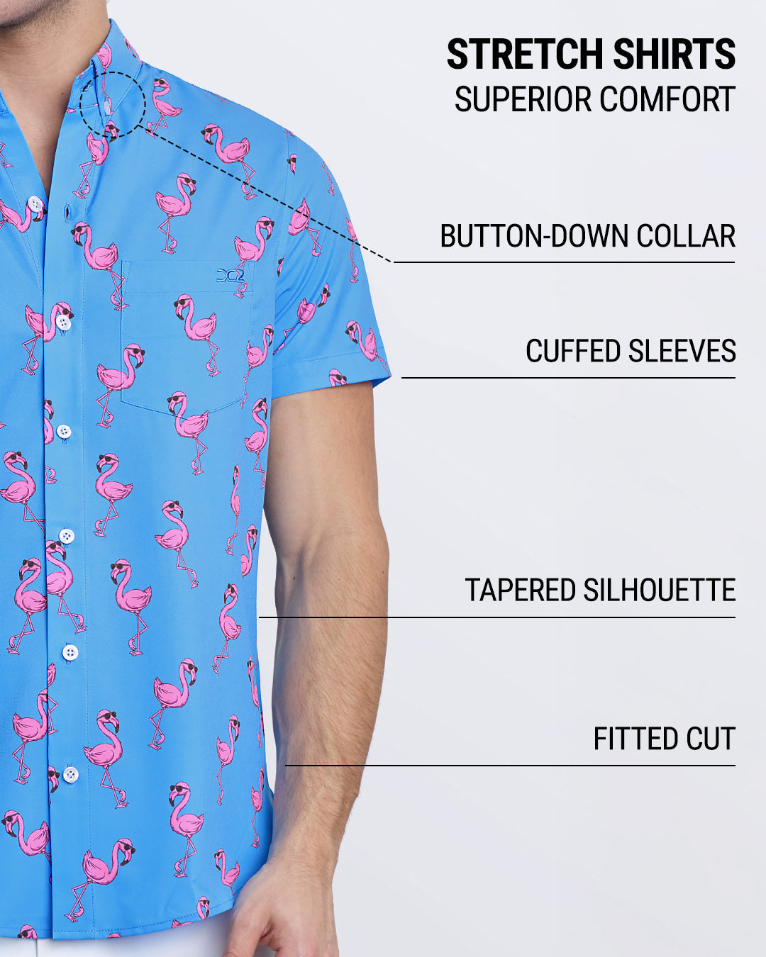 PINK FLAMINGOS - Stretch Shirt