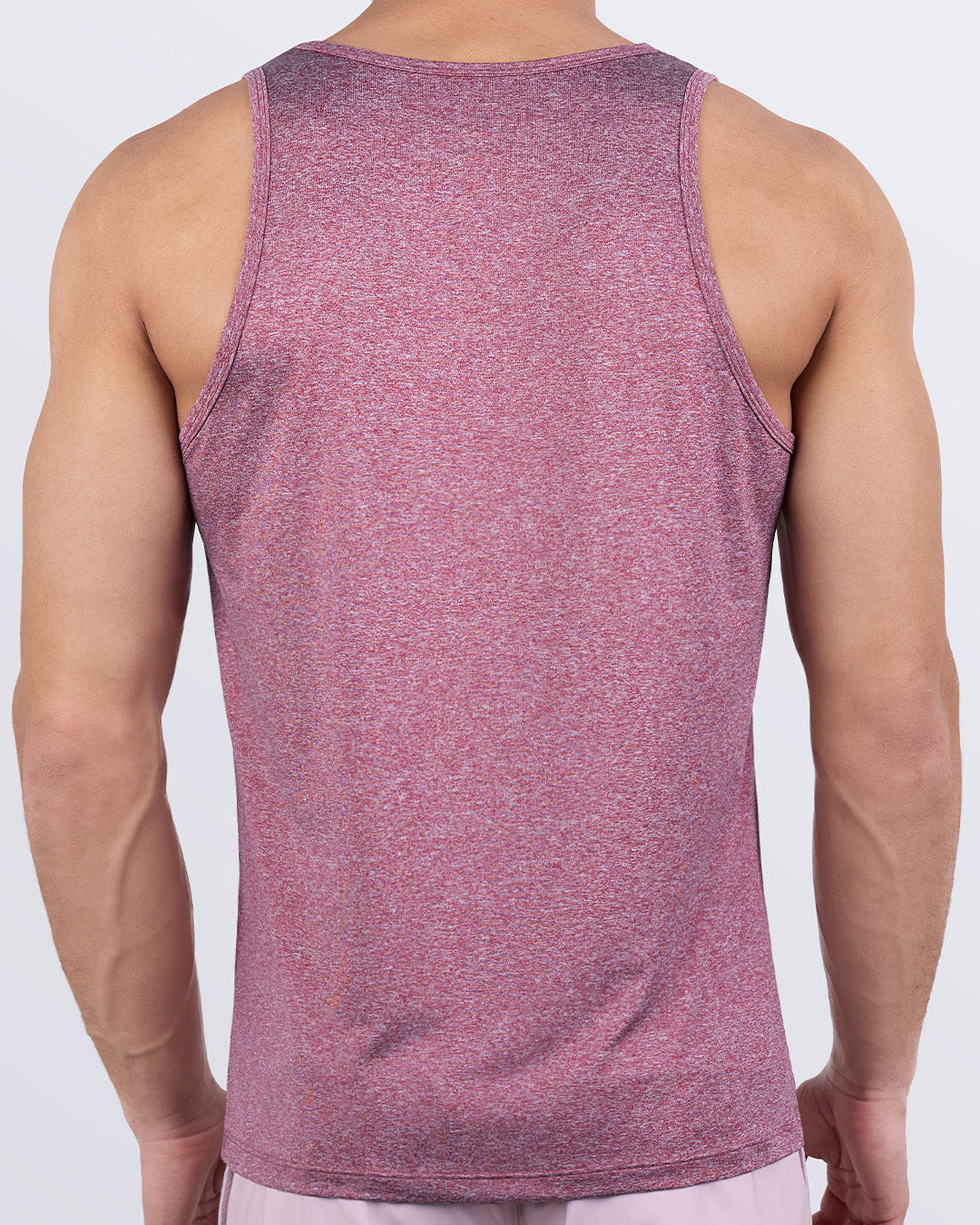 Back view of RIPPED CRIMSON men’s athletic tank top by DC2 Miami, featuring a racerback cut and quick-dry performance fabric for intense workouts and outdoor training.
