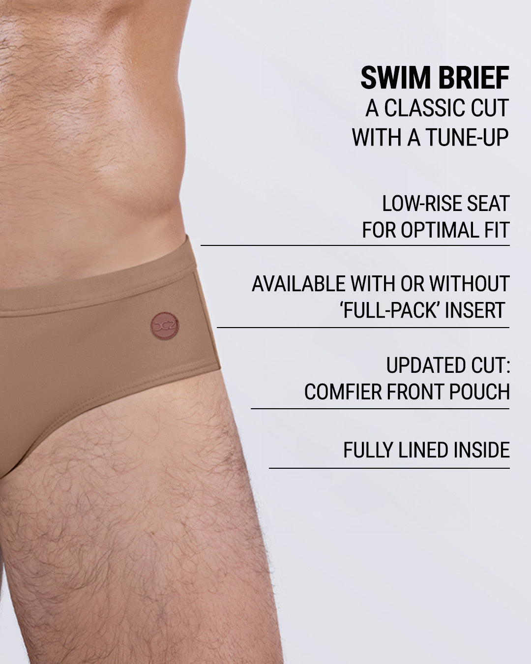 SKINNY DIP (TAN) - Swim Brief