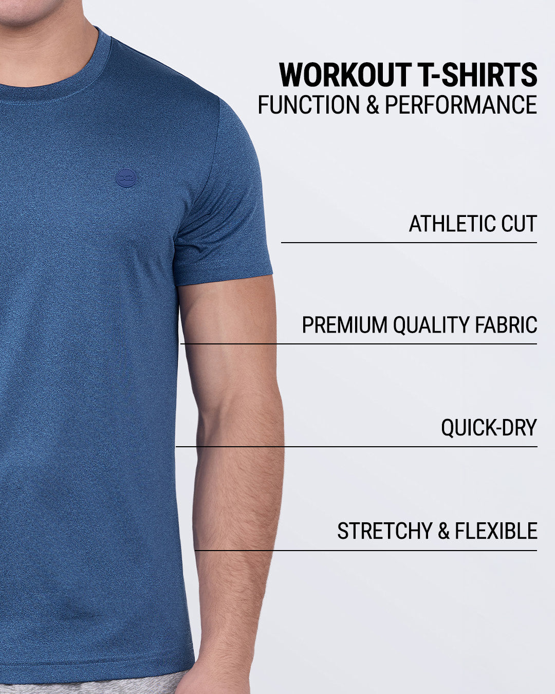 STEEL BLUE - Fitness T-Shirt