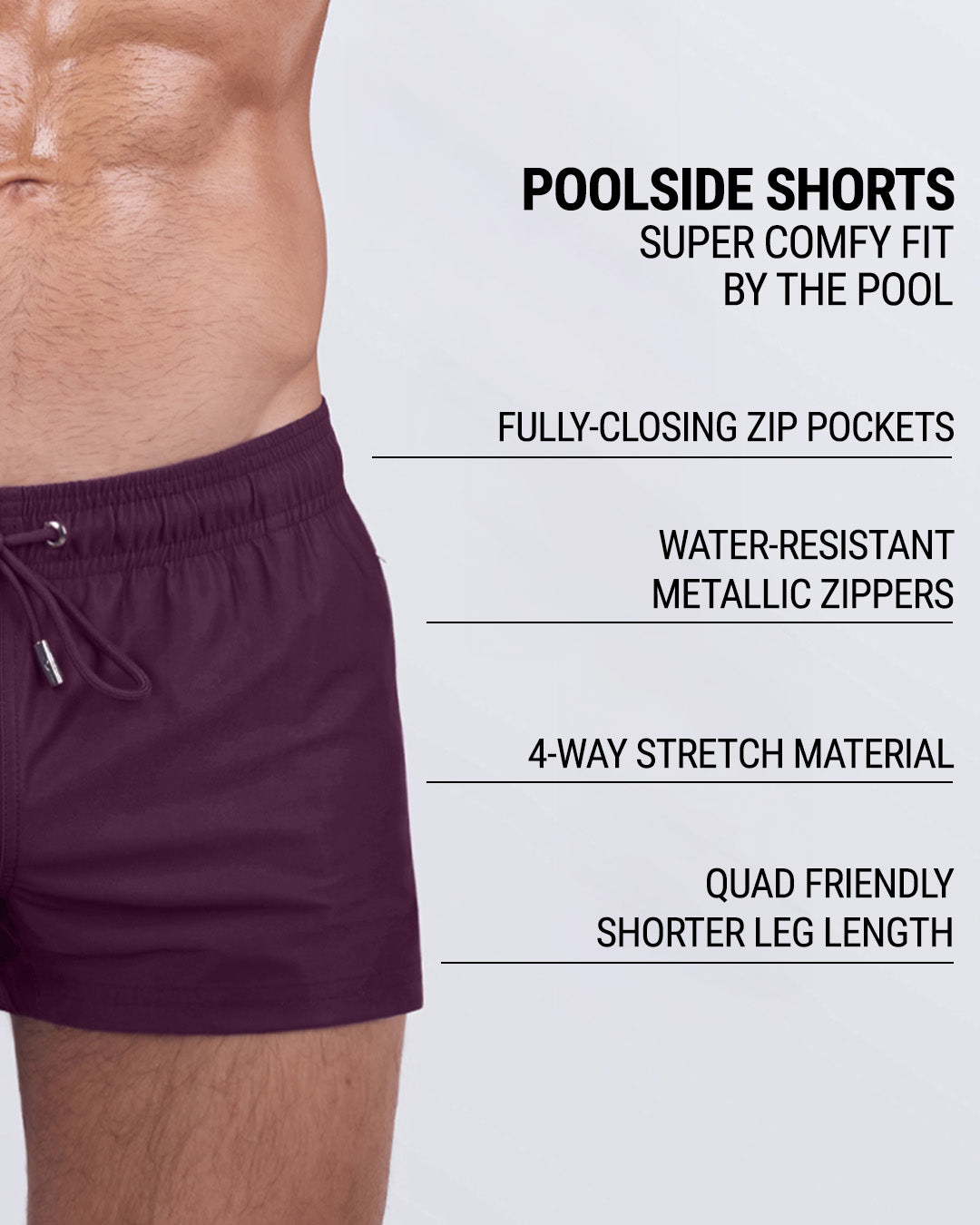 VERY BERRY - Poolside Shorts