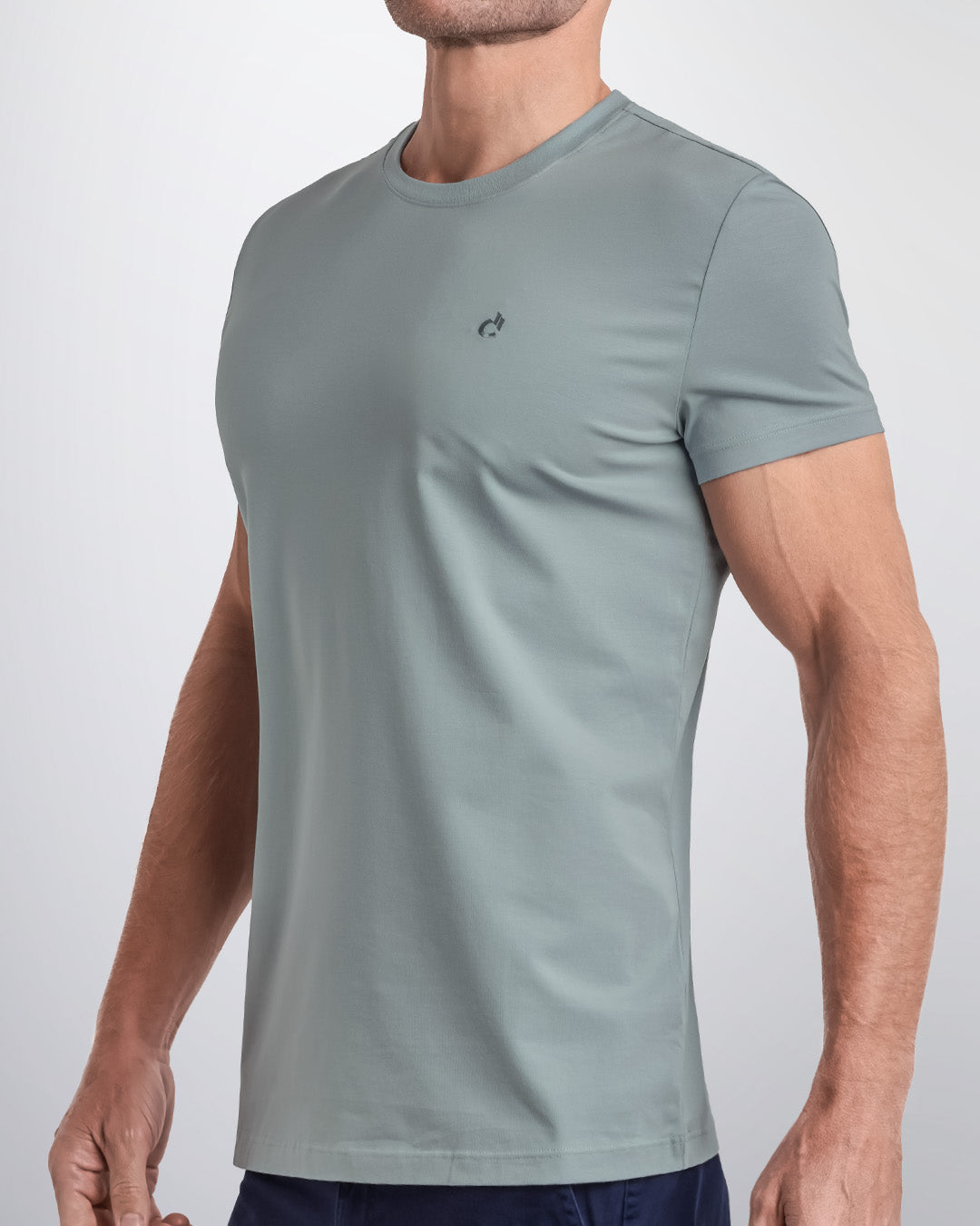 BARELY TEAL - Modal Cotton T-Shirt