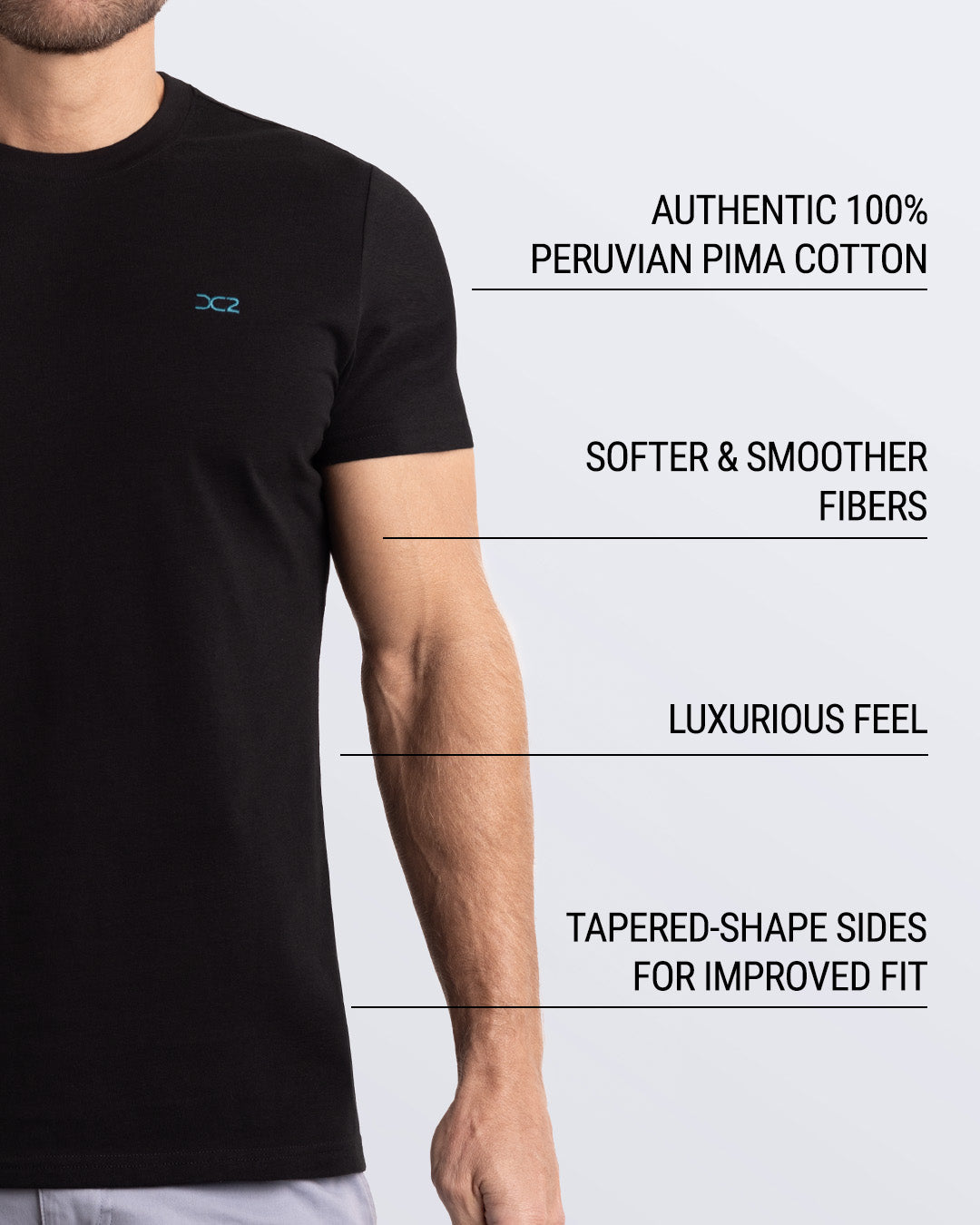 BLACK DELUXE - T-Shirt Pima Cotton Peru
