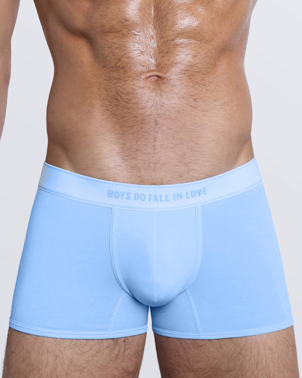 DC2 BOYS DO FALL IN LOVE Modal Boxer Briefs — close-up front view highlighting contoured pouch and supportive design.
