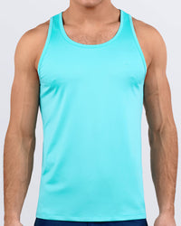 Celestial Blue Men’s Athletic Tank Top – Quick-Dry Lightweight Gym Shirt for Bodybuilding, Running, and CrossFit by DC2 Miami.
