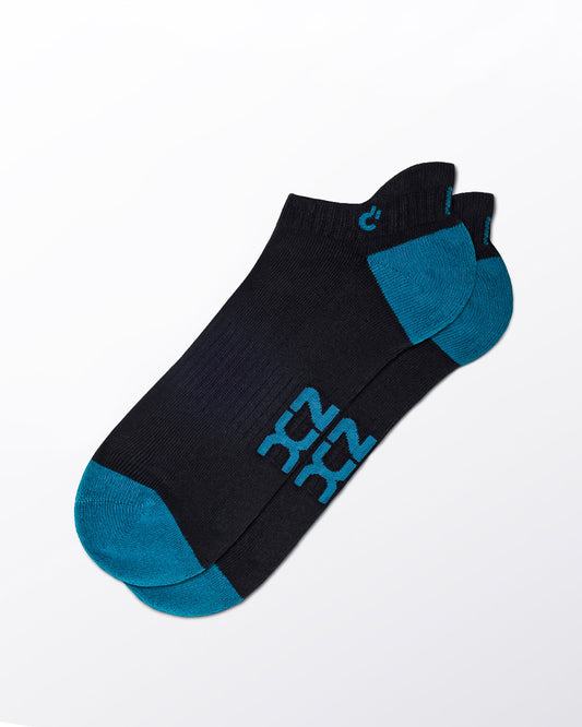 DAILY ANKLE SOCKS - Black + Teal