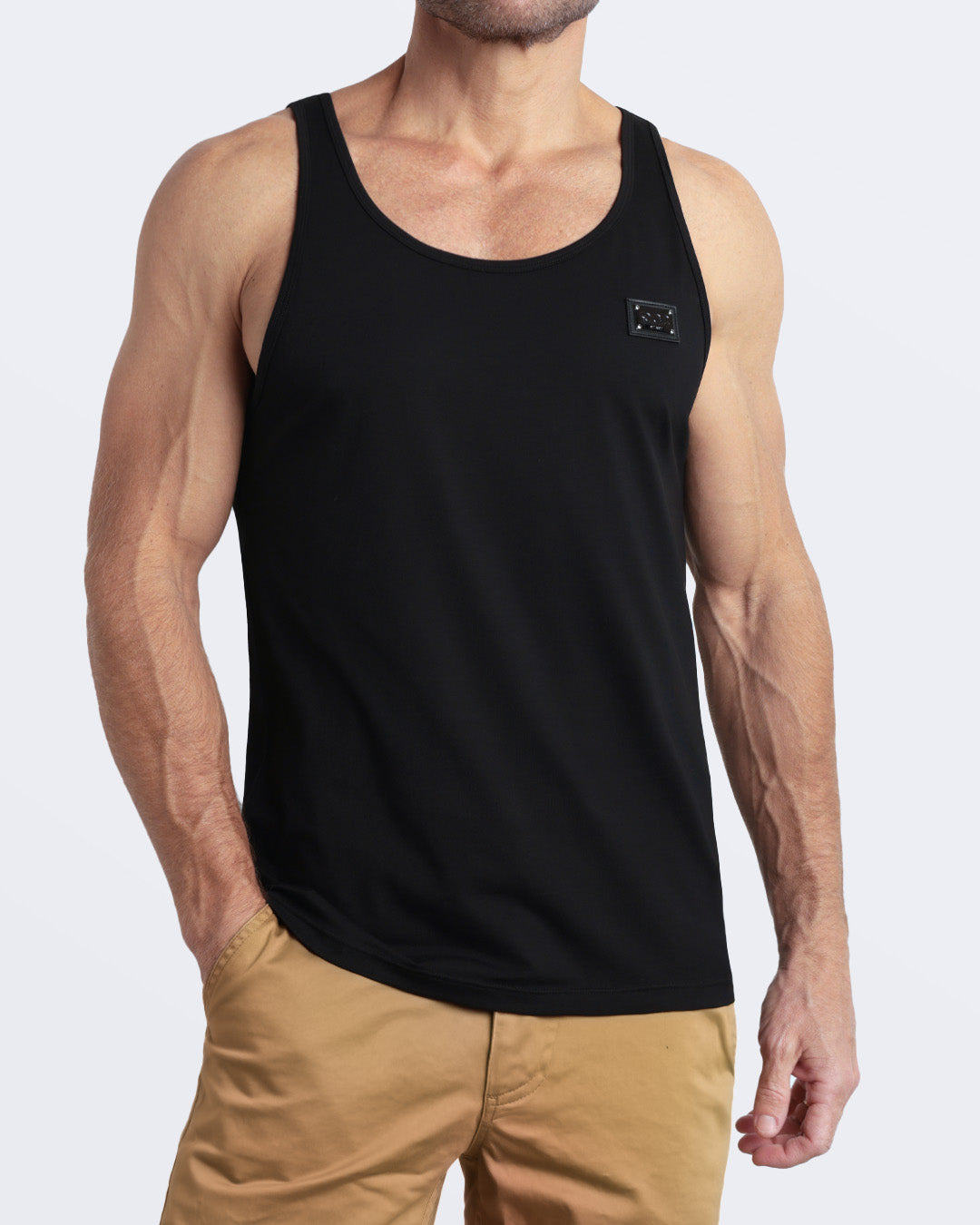 EXACT BLACK - Modal Cotton Tank Top