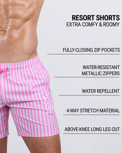 FAST LINES (CHILL PINK) - Resort Shorts