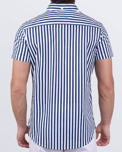FAST LINES (NAVY BLUE) - Cotton Shirt