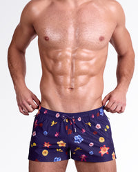 FLOWER POWERS (BLUE) - Poolside Shorts