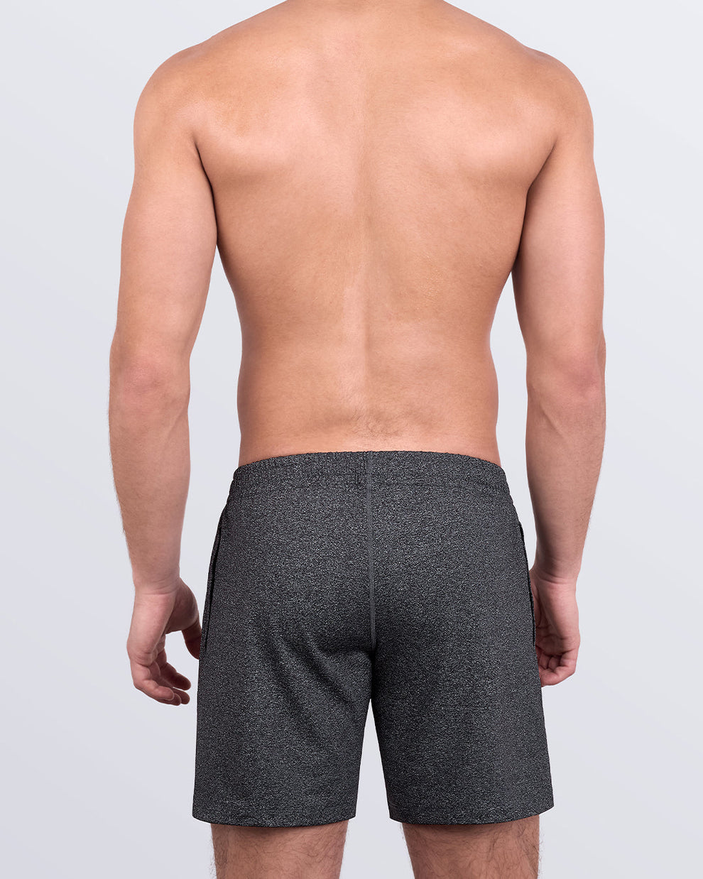 DC2 IRON BLACK Jogger Shorts — back view highlighting contoured construction and athletic silhouette.