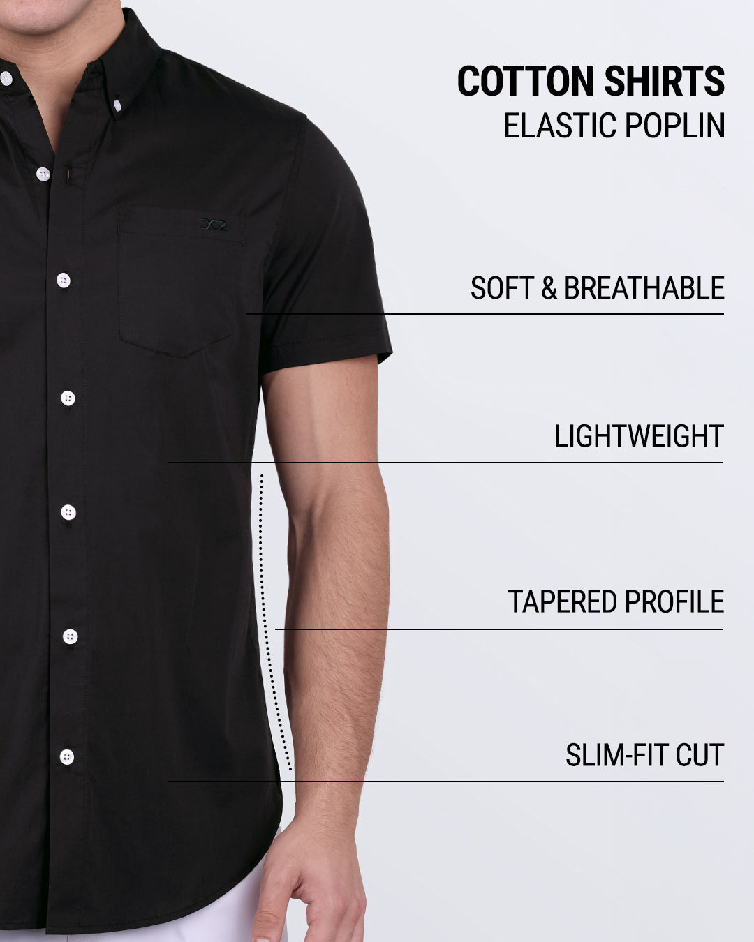 JET BLACK - Cotton Shirt
