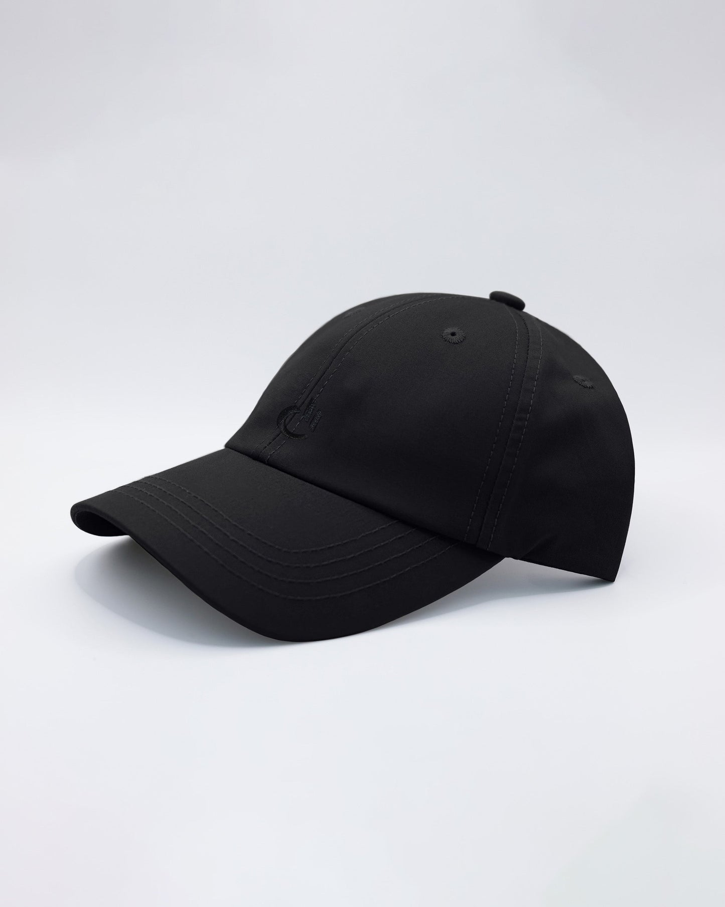 DC2 White Resort Cap — angled view emphasizing tonal embroidery, curved brim, and everyday streetwear fit.