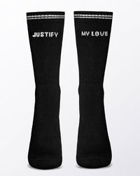 RIBBED CREW SOCKS | DC2 - Black (Justify My Love)