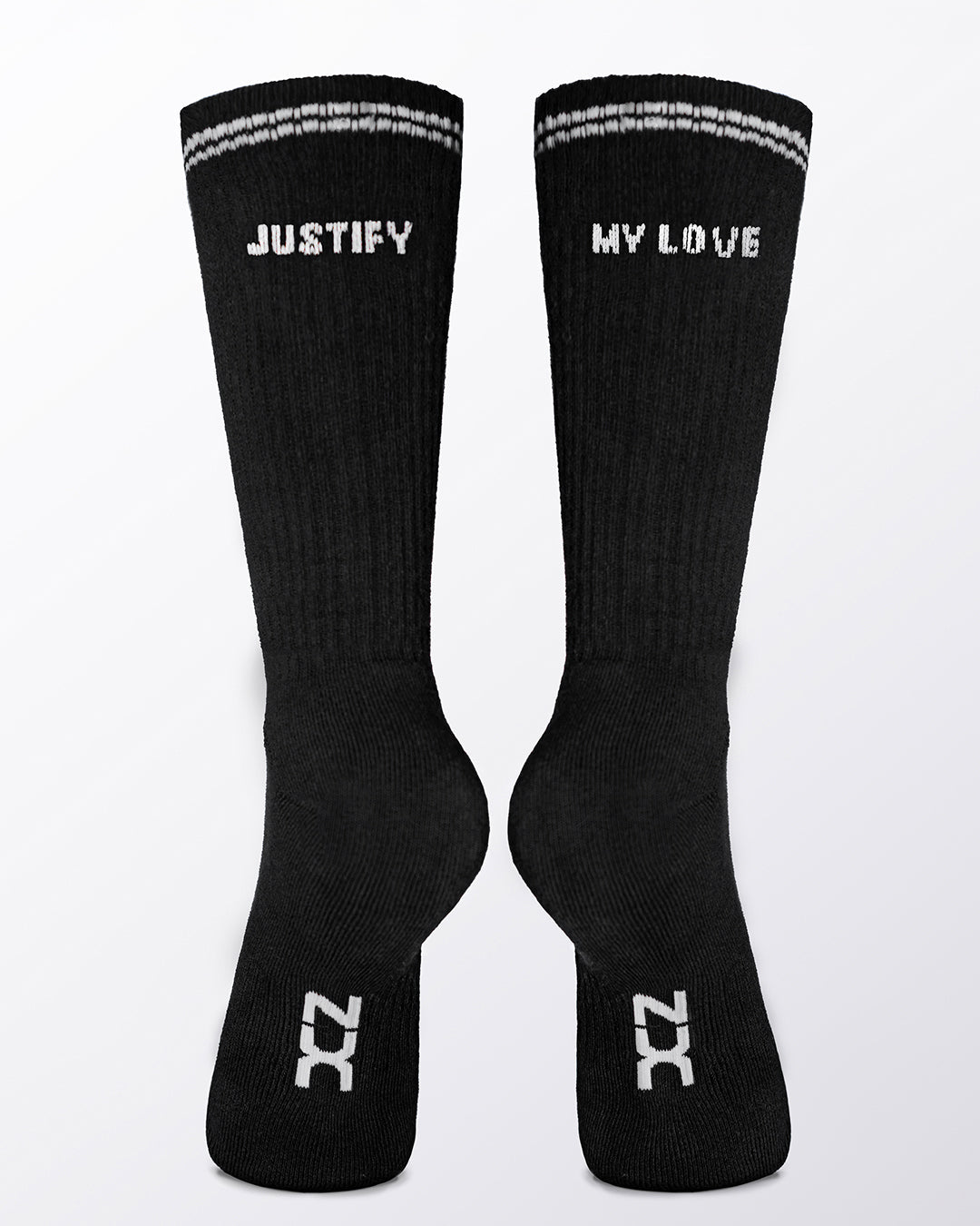 RIBBED CREW SOCKS - Black (Justify My Love)