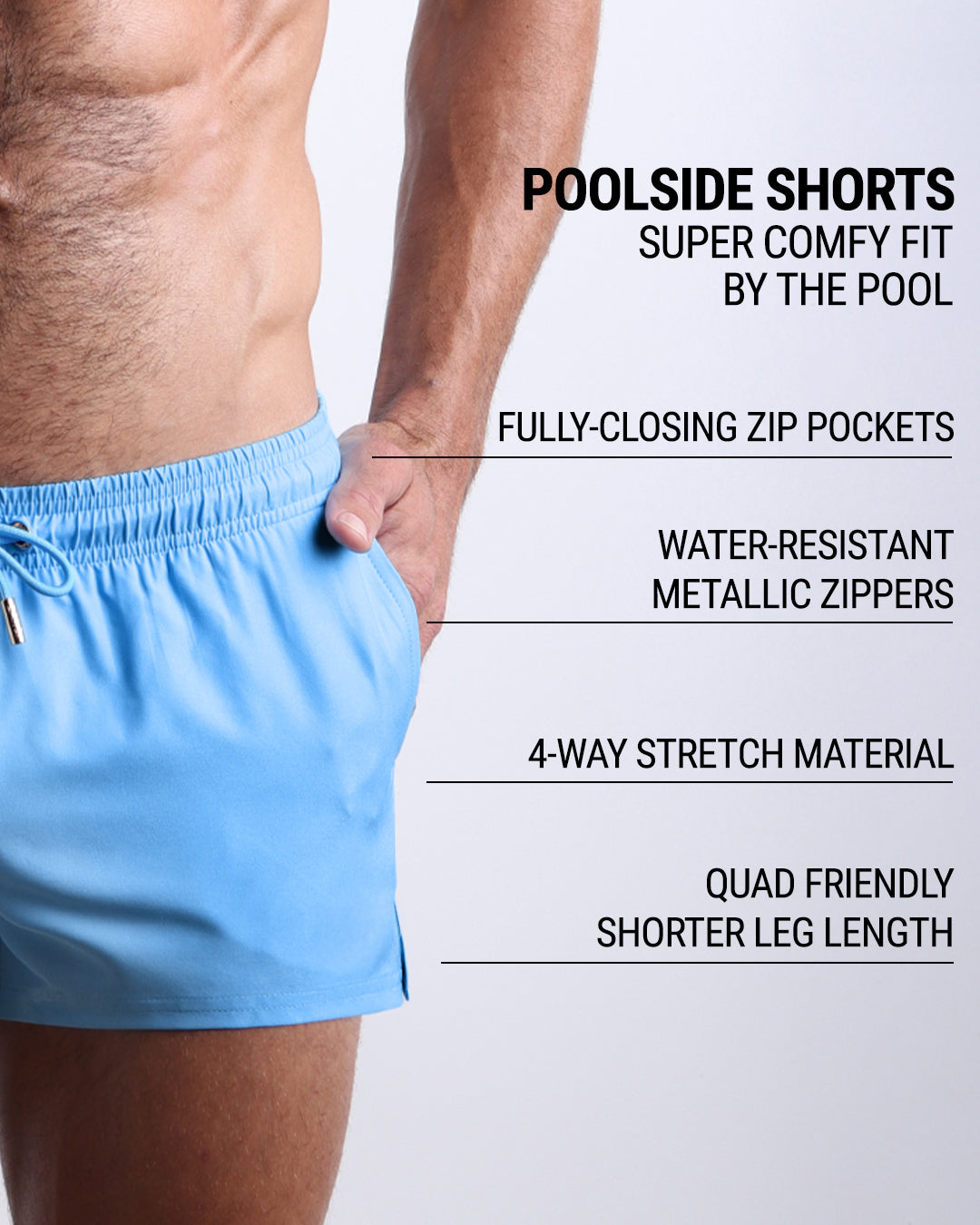 MAGNET BLUE - Poolside Shorts