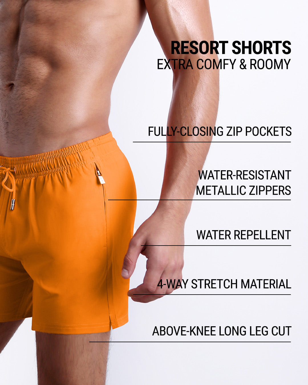 MATCH POINT ORANGE - Resort Shorts