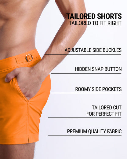 MATCH POINT ORANGE - Tailored Shorts