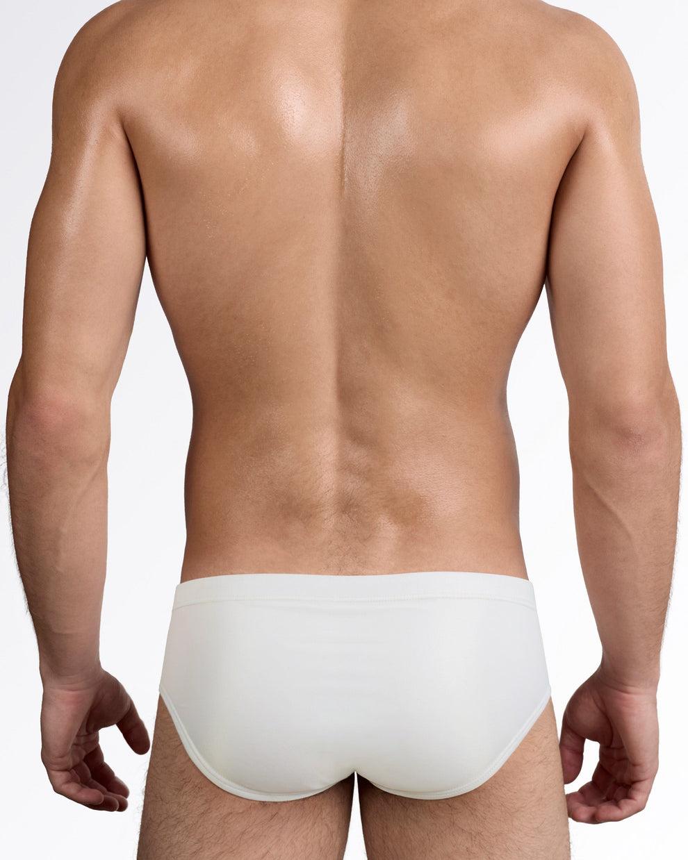DC2 Mixtape Stripes Swim Sunga — back view showing smooth full rear coverage with clean solid back panel and minimal design.