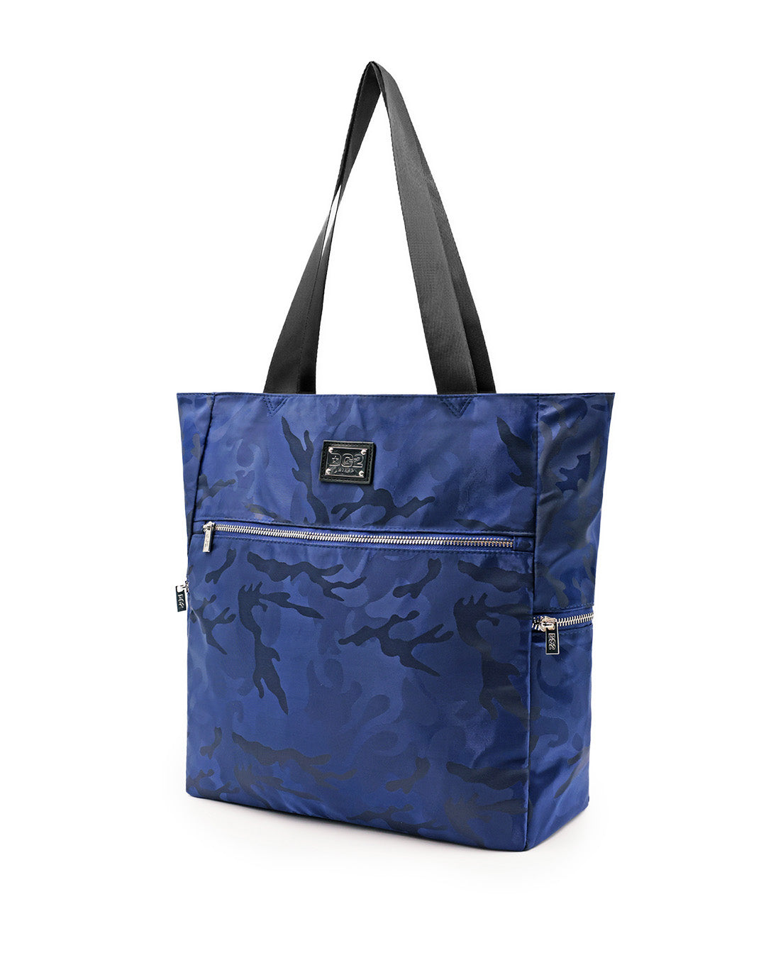 The NAVY BLUE CAMO Poolside Tote Bag by DC2 Miami, features a bold blue camouflage design. This bag is a perfect companion for beach outings, shopping trips, or everyday use.