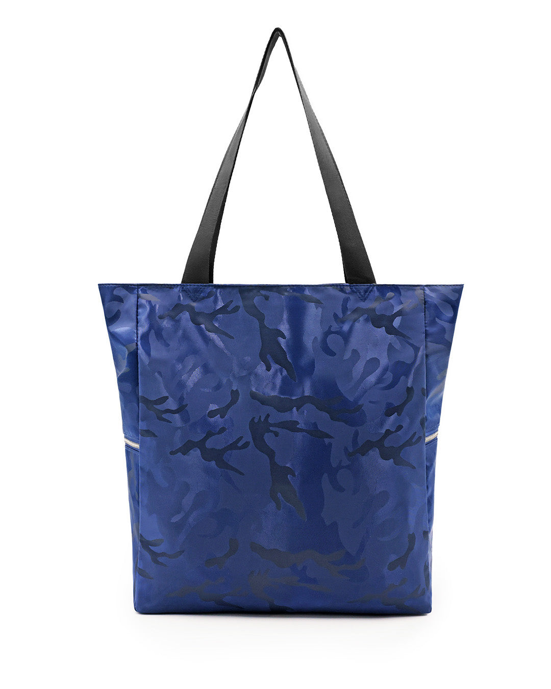 The NAVY BLUE CAMO Poolside Tote Bag by DC2 Miami, features a bold blue camouflage design. This bag is a perfect companion for beach outings, shopping trips, or everyday use.