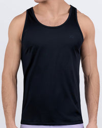 DC2 Miami NEUTRON BLACK men’s athletic tank top for gym and beach, featuring a sleek design and breathable performance fabric.