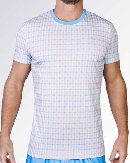 OCEAN DRIVE CHECK - Cotton Graphic T-Shirt