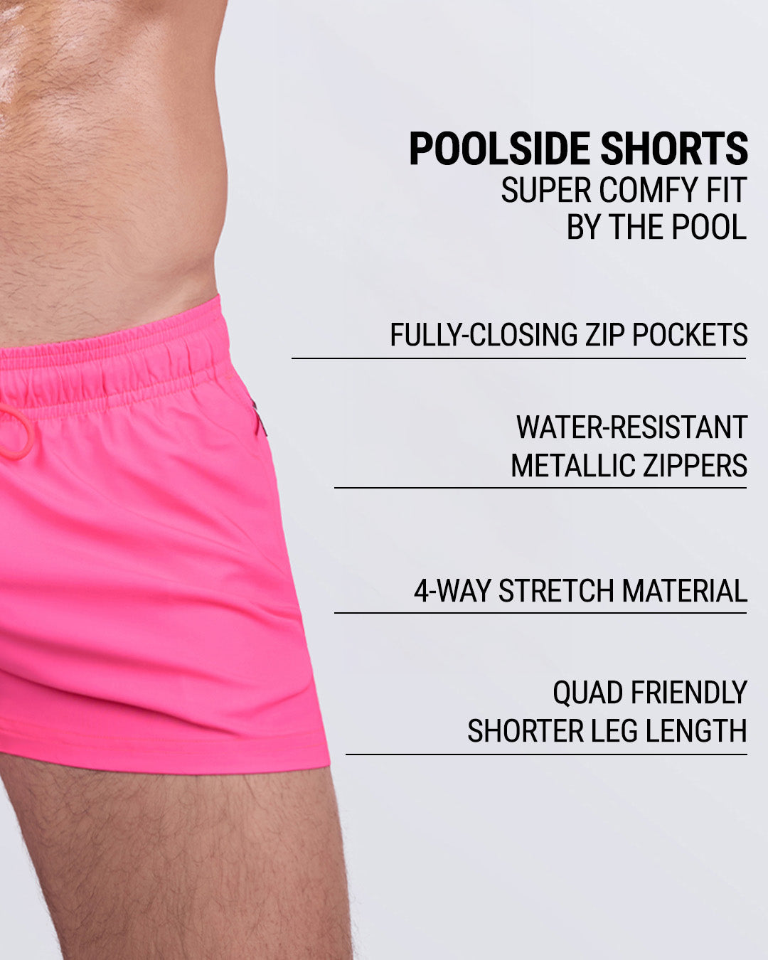 PINK BOMB - Poolside Shorts