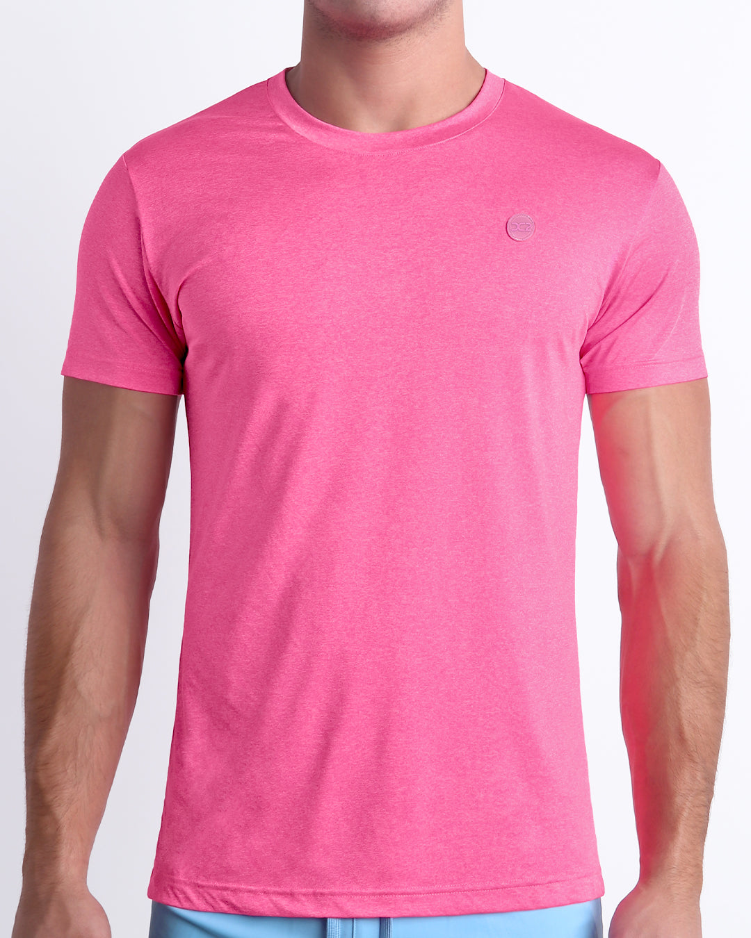 Pinktensity Workout T-Shirt with an athletic fit, crew neckline, soft quick-dry performance fabric, and tonal DC2 chest logo.