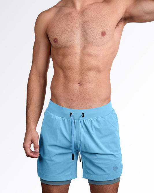 SKY BLUE - Endurance Shorts Lined 2-in-1