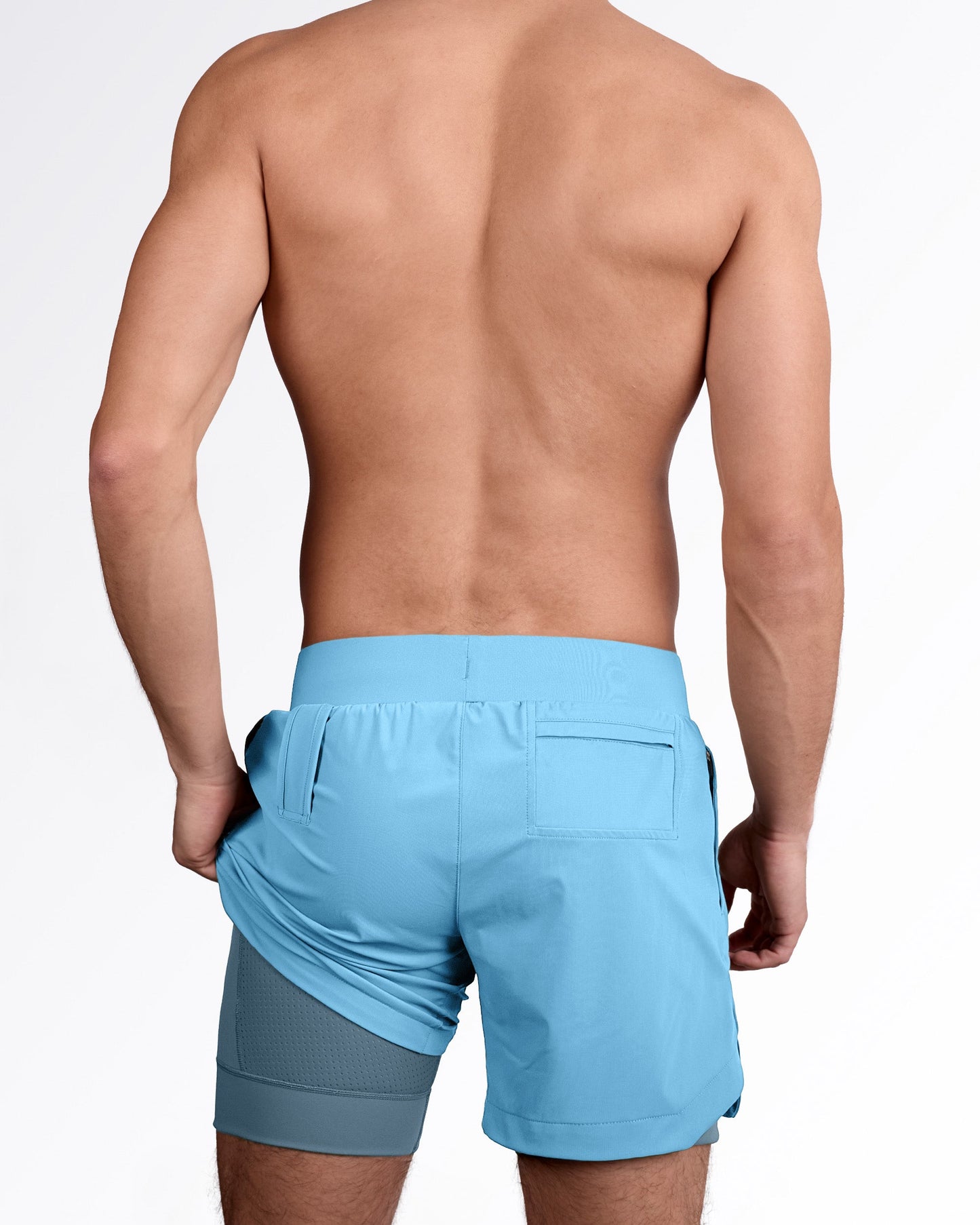 SKY BLUE - Endurance Shorts Lined 2-in-1