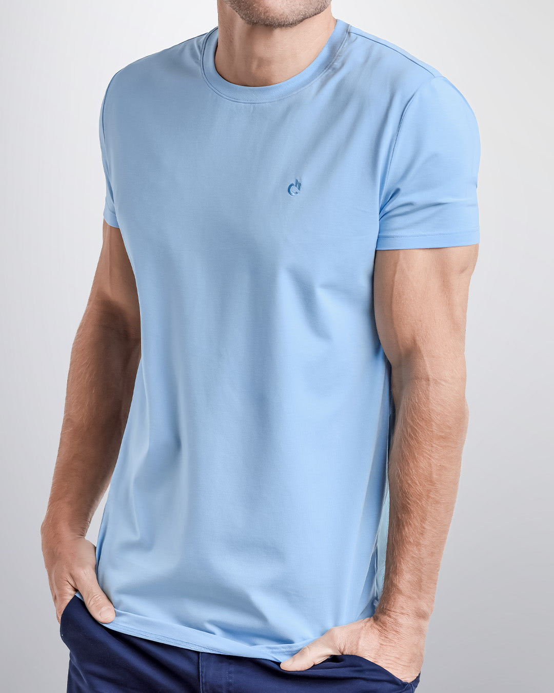 SKY BLUE - Modal Cotton T-Shirt