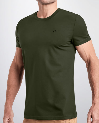 SLICK GREEN - Modal Cotton T-Shirt