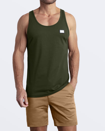 SLICK GREEN - Modal Cotton Tank Top