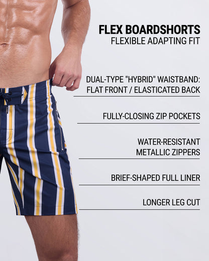 SUN CHASING STRIPES - Flex Boardshorts