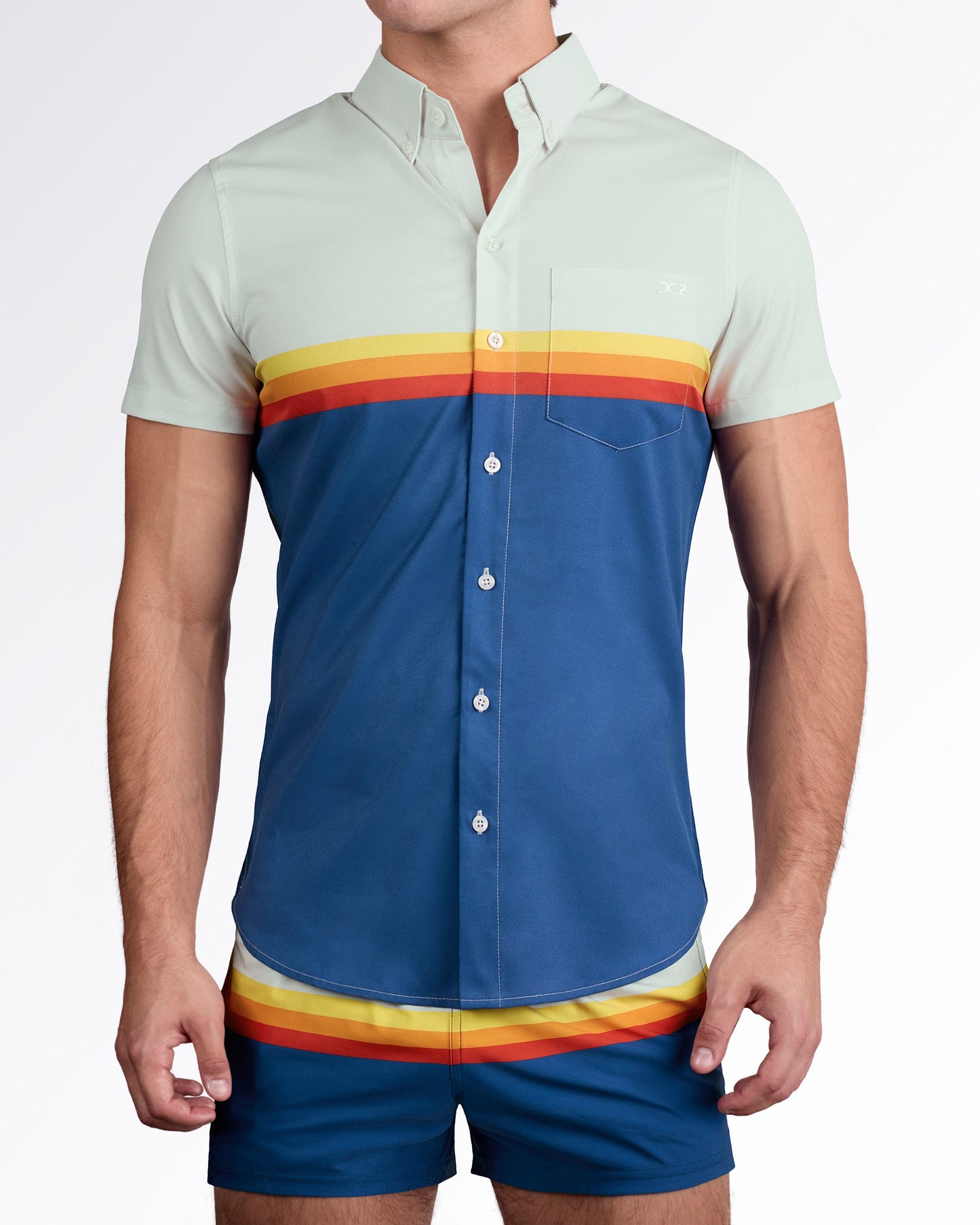 SUNSET STRIPES - Stretch Shirt