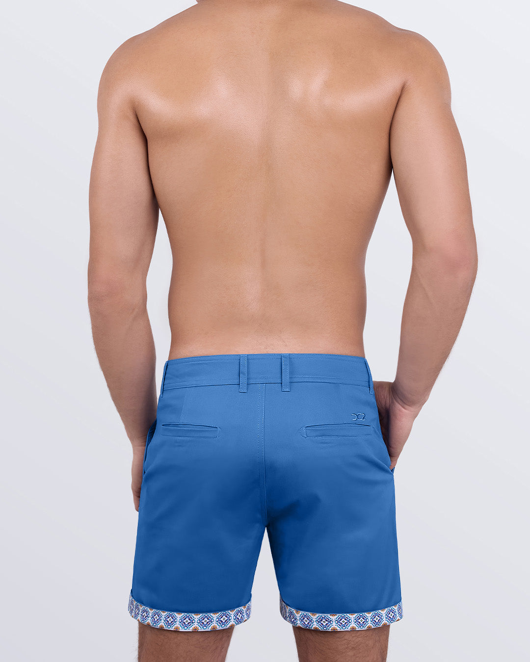 DC2 Street Shorts (The Tile Is High) — back view showing welt pockets and embroidered logo.