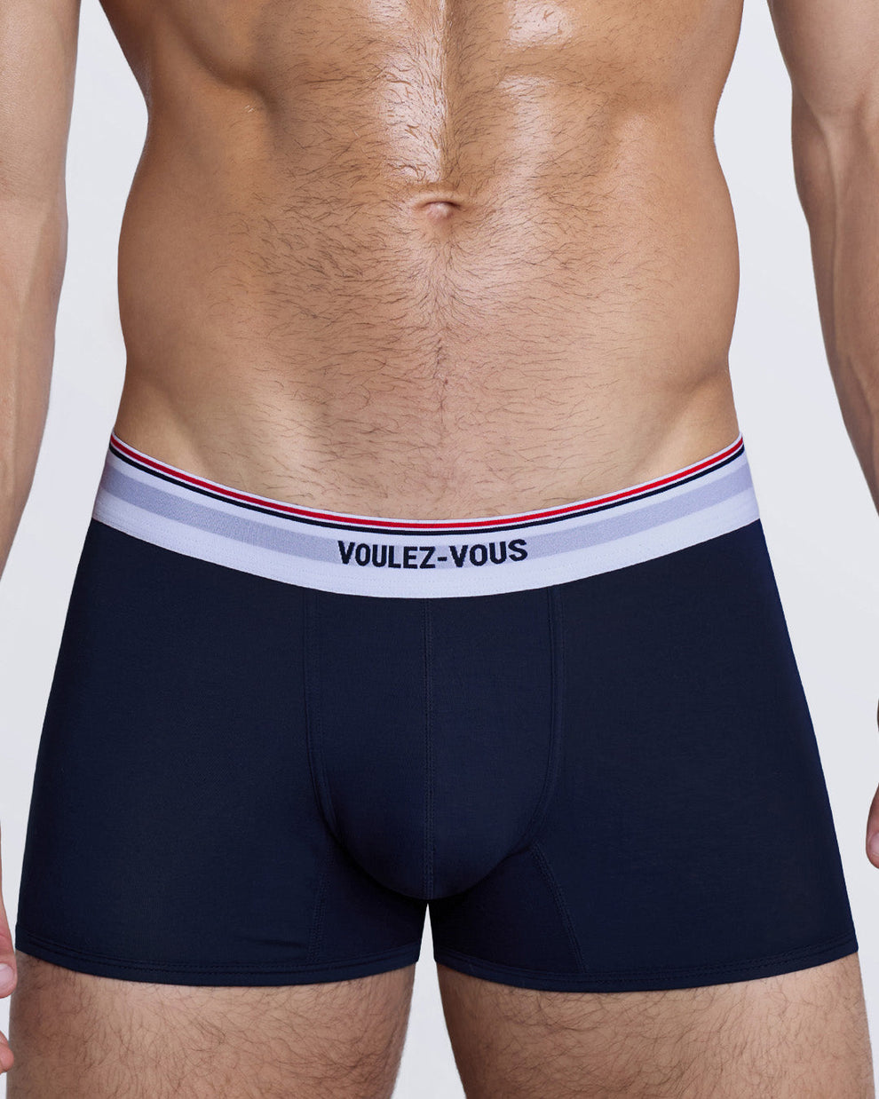 DC2 VOULEZ-VOUS Boxer Brief — close-up highlighting contoured pouch, soft modal fabric, and VOULEZ-VOUS waistband.